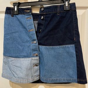 Multi denim mini skirt from divided